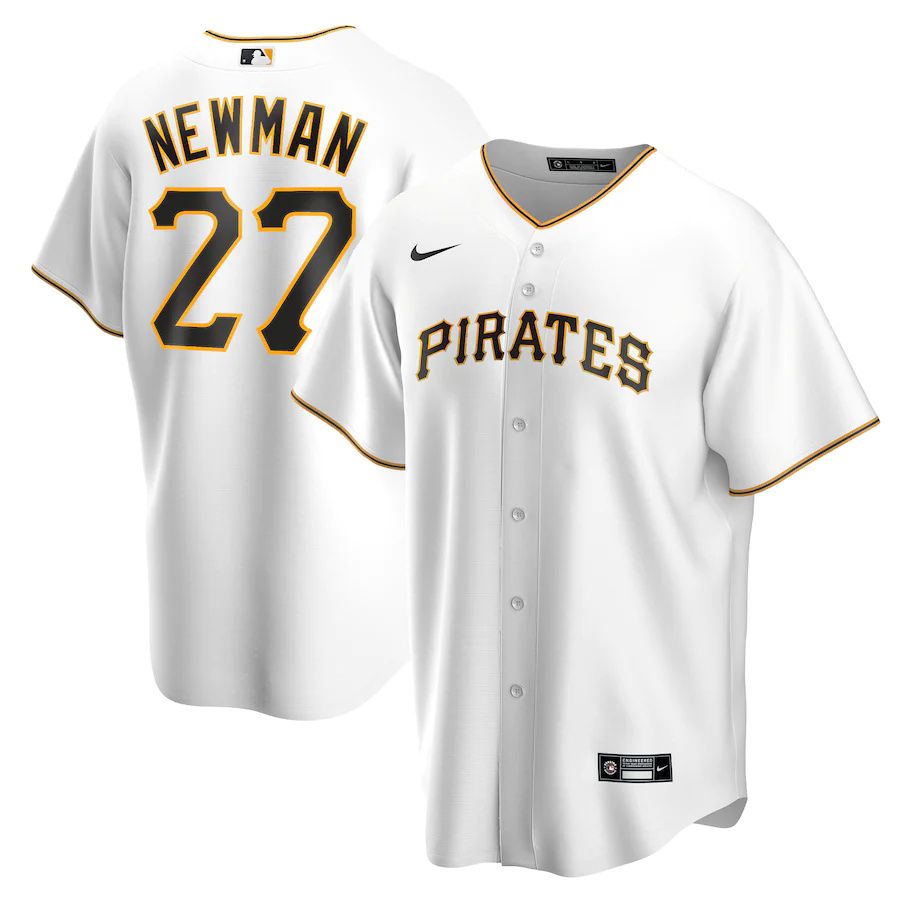 Mens Pittsburgh Pirates 27 Kevin Newman Nike White Home Replica Player Name MLB Jerseys